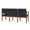 Lesro 3 Seat Tandem Seating W/ No Center Arms, 65 in W 26 in L 31.5 in H, Lenox Series LW3101 - alternate 3